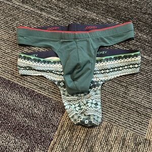 Jockey Green Underwear with Navy and Red Waistband